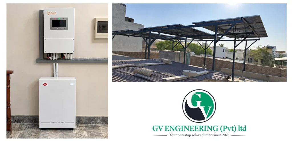 8kW hybrid solar system installed for a residential home in Qasimabad