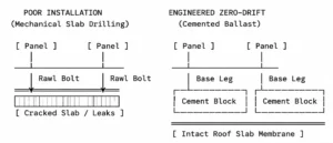 Poor Installation vs Engineered Zero-Drift